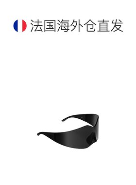自营欧洲直邮Balenciaga巴黎世家 Mina女士黑色聚酰胺面罩式太阳