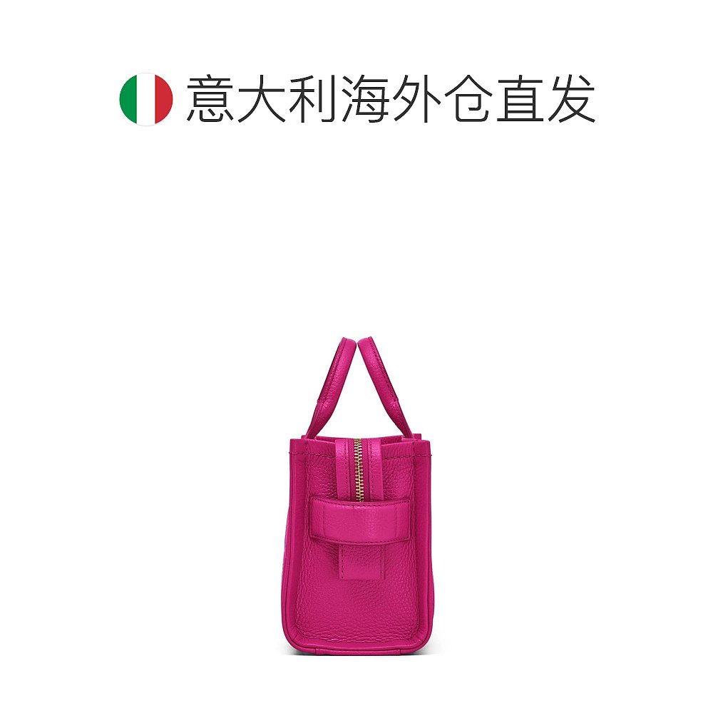 Marc Jacobs女士The Mini玫粉色牛皮手提包18x9x15cm肩带手柄 - 图1