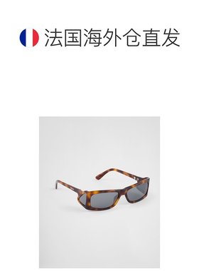 自营欧洲直邮Prada普拉达 男士深灰色醋酸纤维字母标识太阳眼镜