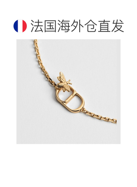 自营欧洲直邮Dior迪奥 CD Garden女士金色饰面金属手链