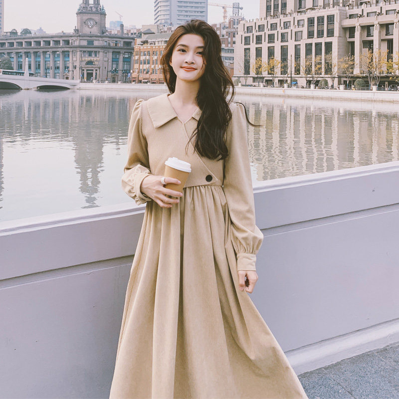 法式2022春季新款气质韩系风连衣裙 岸妃连衣裙