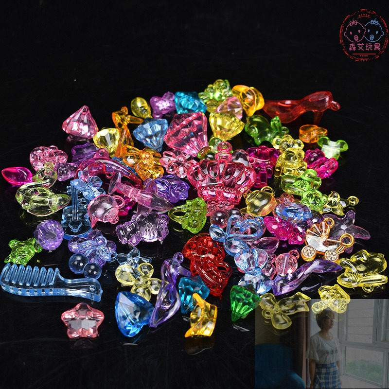 儿童diy水晶宝石仿水晶公主项链 森艾模玩手工串珠/穿珠/首饰编织