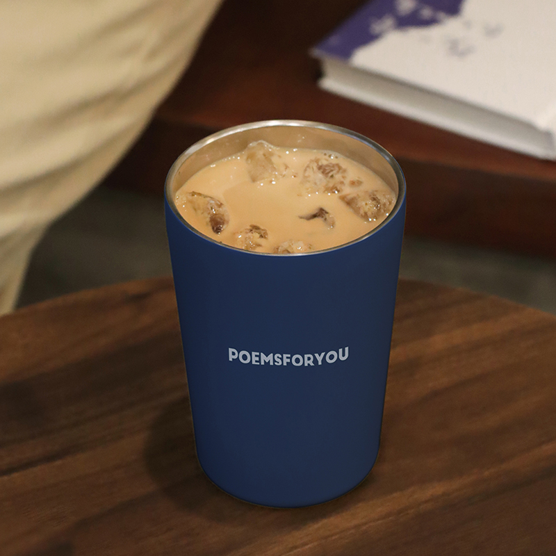 PoemsForYou原创咖啡杯随行杯360ml不锈钢保温水杯女生高颜值杯子