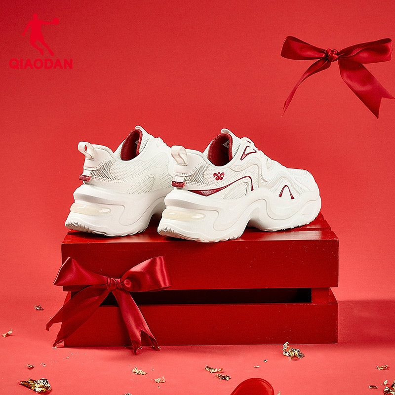 乔丹新年款红色休闲鞋女鞋厚底增高运动鞋2026春季新款老爹鞋兔子,淘宝优惠券,粉丝福利购,淘宝优惠卷