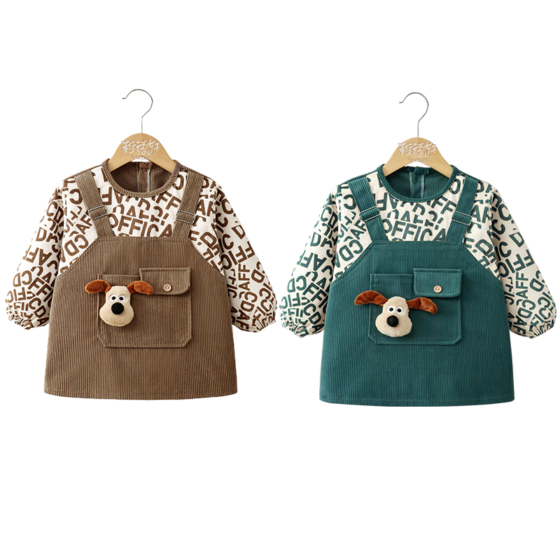 Baby boy smock autumn and winter outer wear children's bib