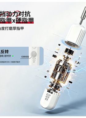 亮甲电动磨甲器旗舰店正品修指甲厚甲搽剂专用硬甲打磨LED照明