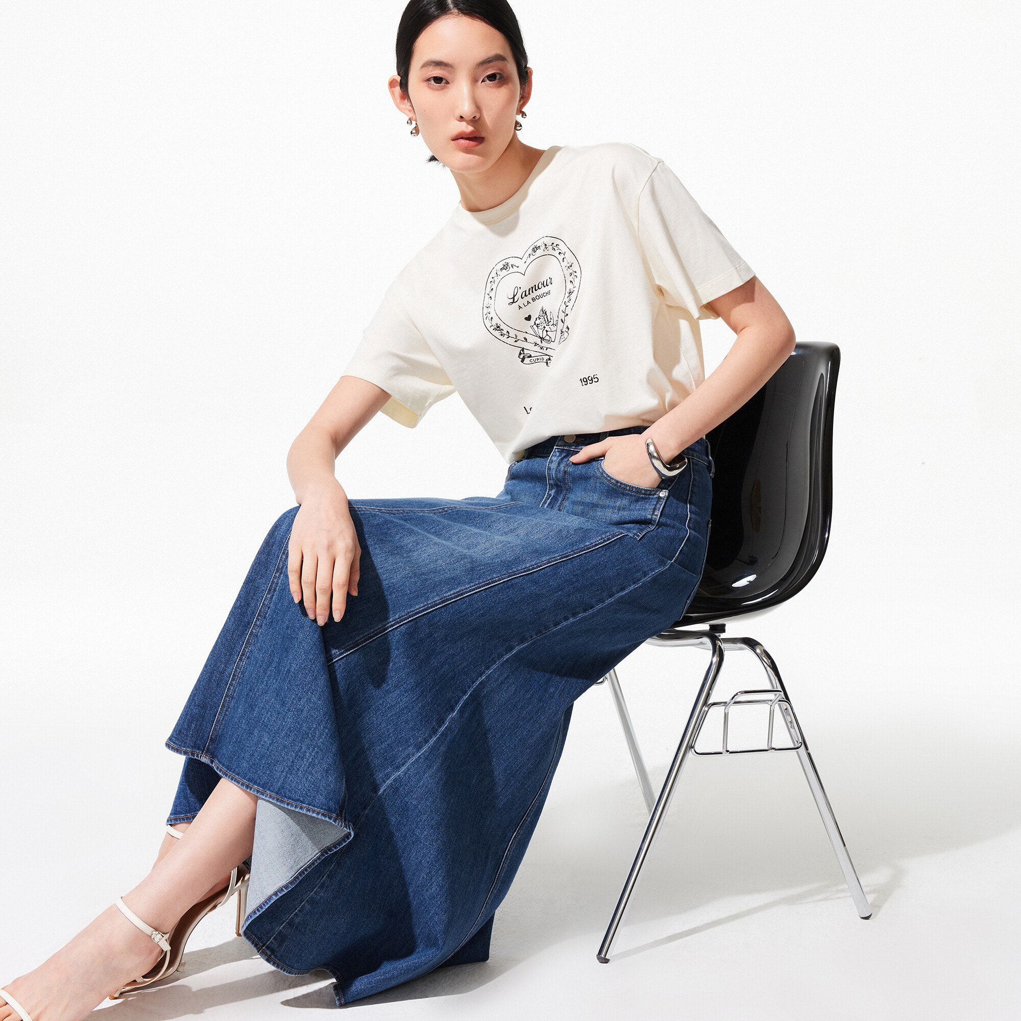 VeroModa奥莱半身裙女牛仔长裙