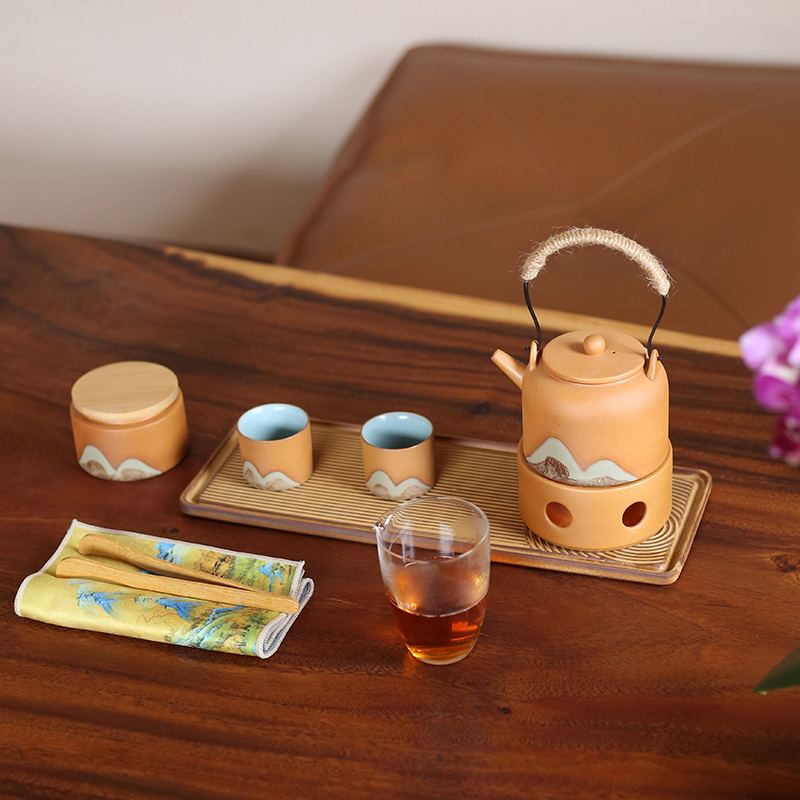 煎茶道具 継山造 本錫 急須 茶壷 約167g 箱付 M R4802-