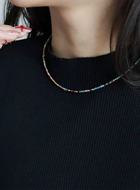 时尚精致欧美多巴胺项链百搭高级