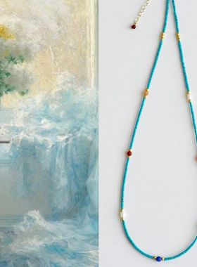 锁骨女蓝链新潮高级感简约气质