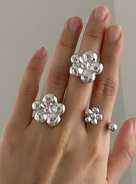 花朵博主925清新跨境银小INS可爱