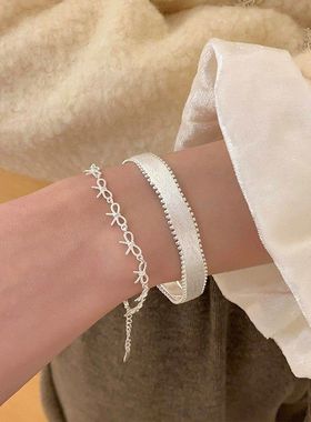 女士拉丝ins韩国手饰银饰风网众