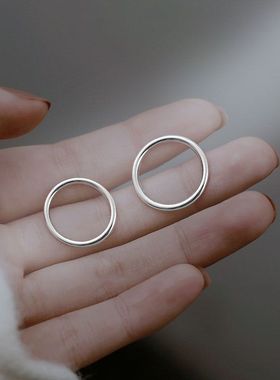 素圈时尚足银轻奢纯银戒指指环