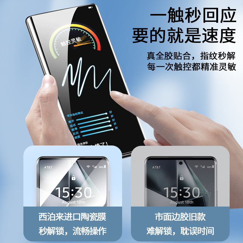 适用三星s24ultra手机膜s25Slim陶瓷钢化膜s21水凝/s10+防窥plus全屏note20贴膜galaxys22曲屏全包s20s23保护 - 图0