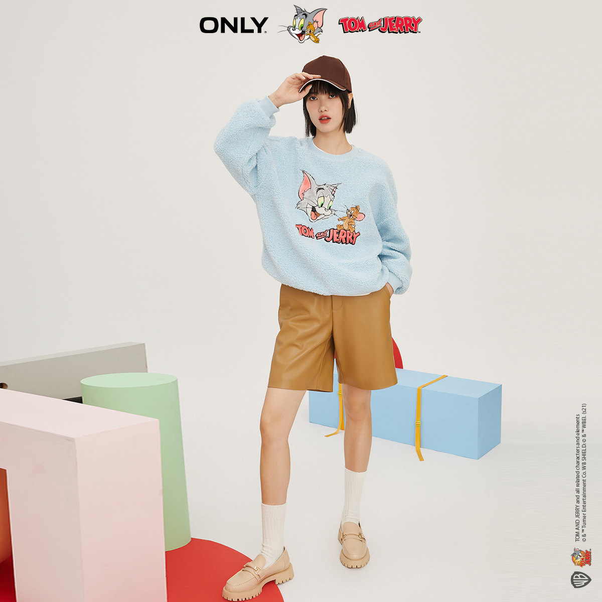 only2021冬季新款tom jerry仿卫衣 ONLYoutlets店卫衣/绒衫
