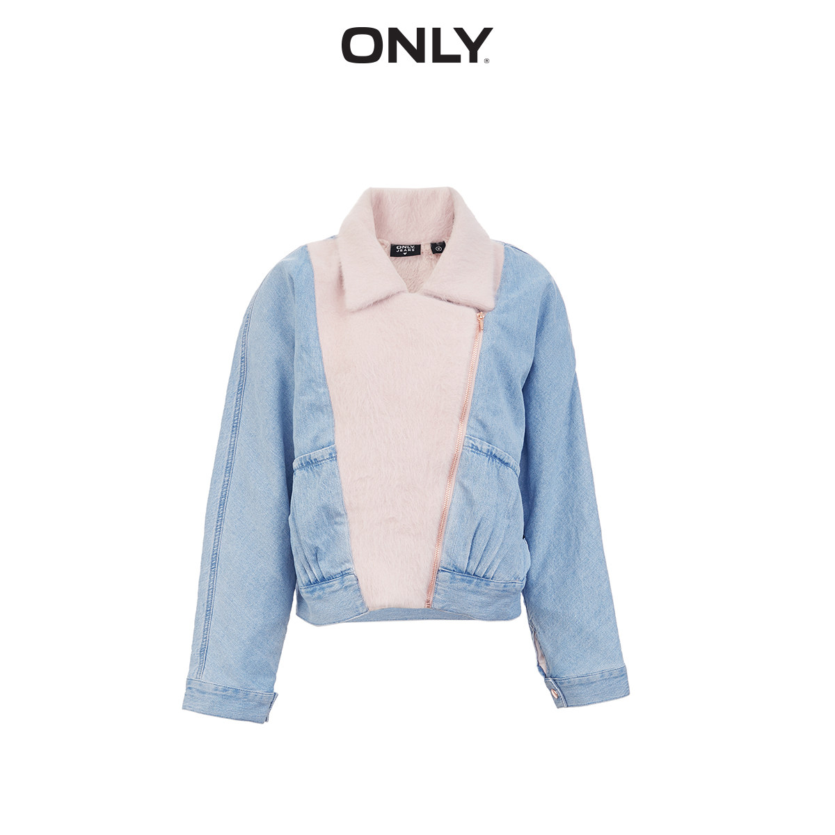 only奥莱秋季新款毛绒宽松落肩棉服 ONLYoutlets店风衣