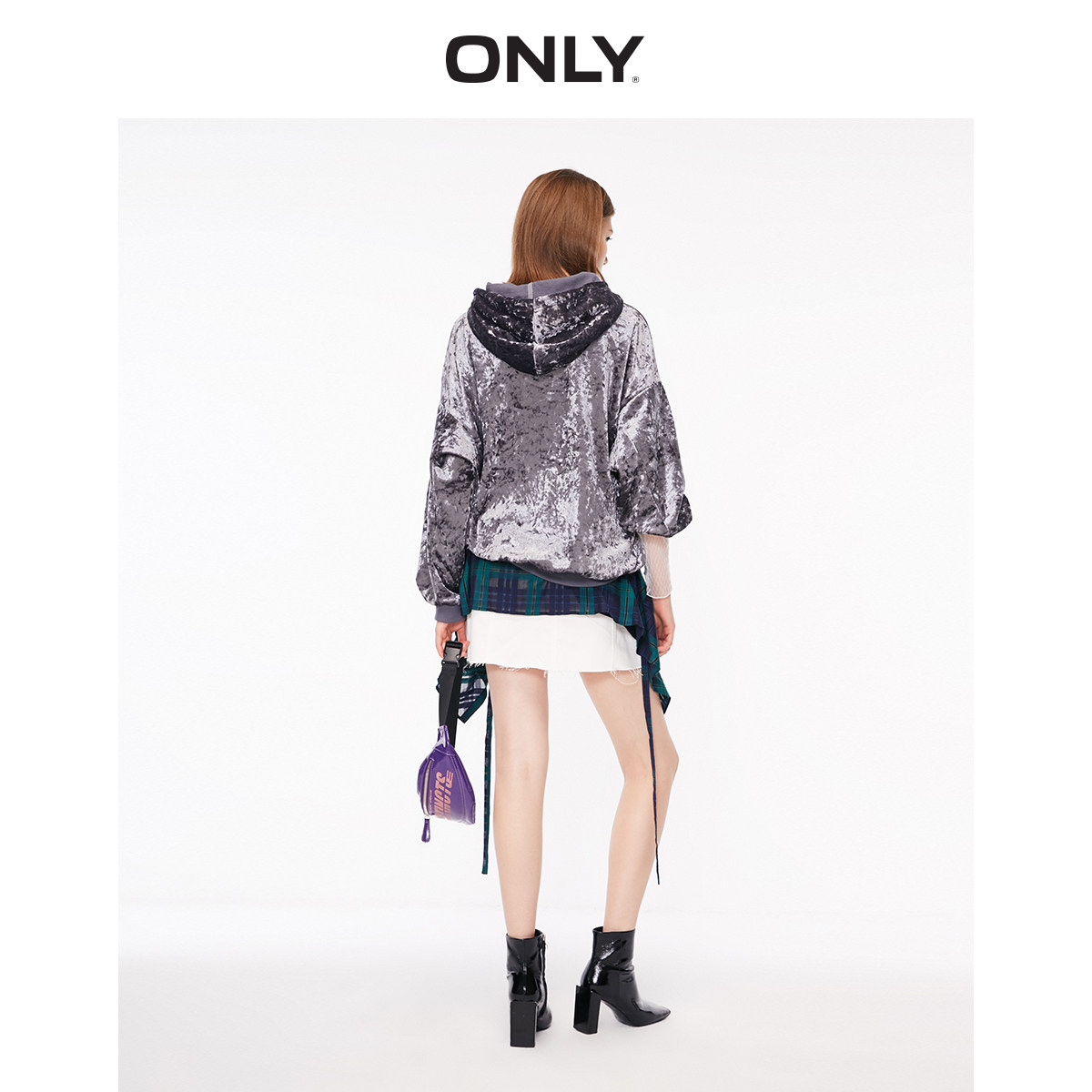 only奥莱清仓秋季新款带帽宽松卫衣 ONLYoutlets店卫衣/绒衫