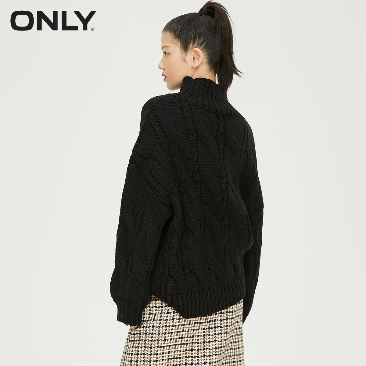 only2021冬季新款时尚慵懒针织衫 ONLYoutlets店毛针织衫