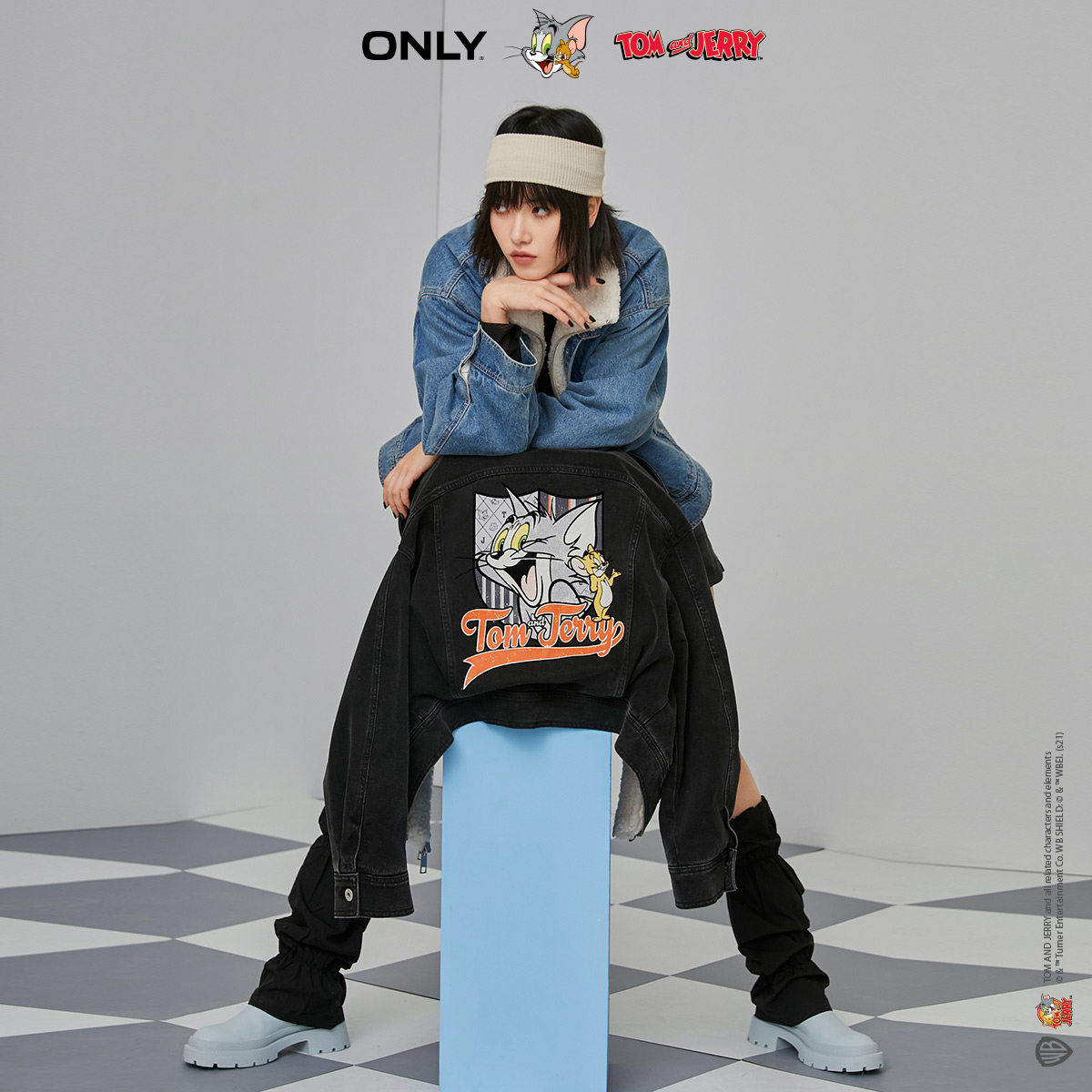 only2021冬季新款tom jerry棉服 ONLYoutlets店短外套