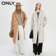 ONLY sheep wool mid-length woolen coat