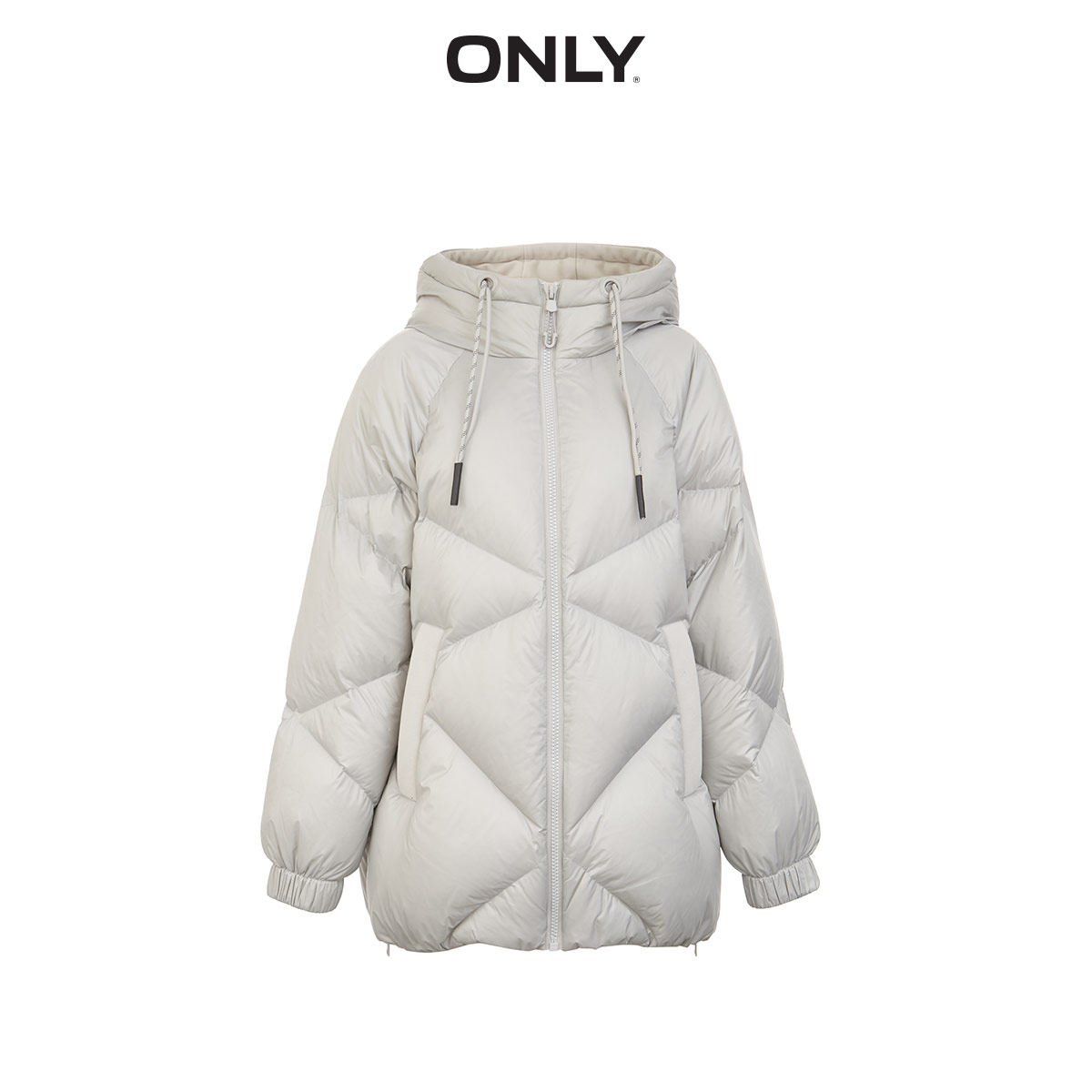 only奥莱秋季新款中长款开叉羽绒服 ONLYoutlets店羽绒服