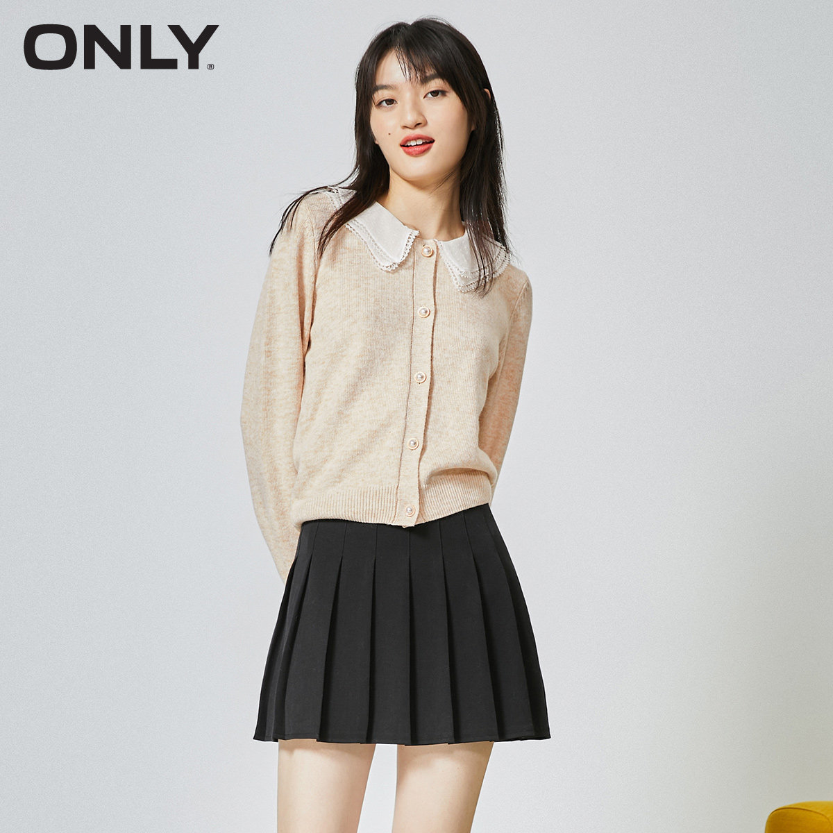 only秋季新款娃娃领甜美可爱针织衫 ONLYoutlets店毛针织衫