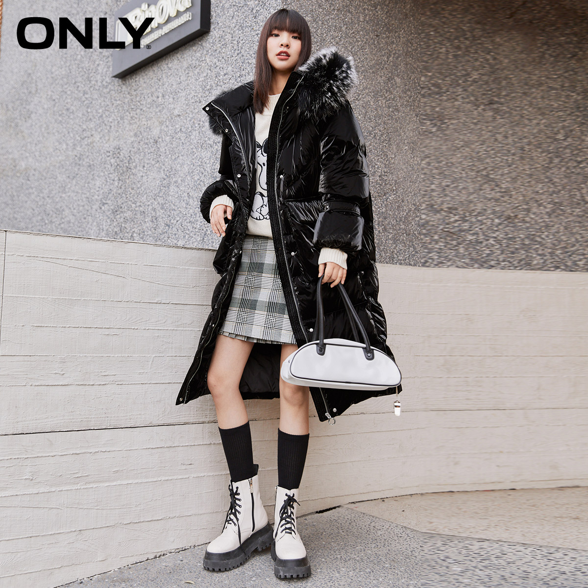 only2020秋季新品纯色宽松羽绒服 ONLYoutlets店羽绒服