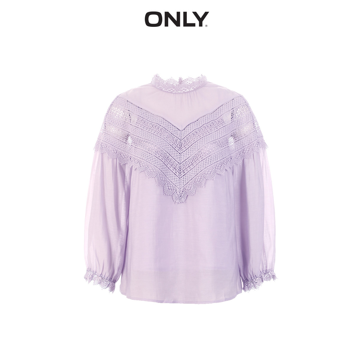 only秋季新款纯色蕾丝两件套 t恤 ONLYoutlets店蕾丝衫/雪纺衫