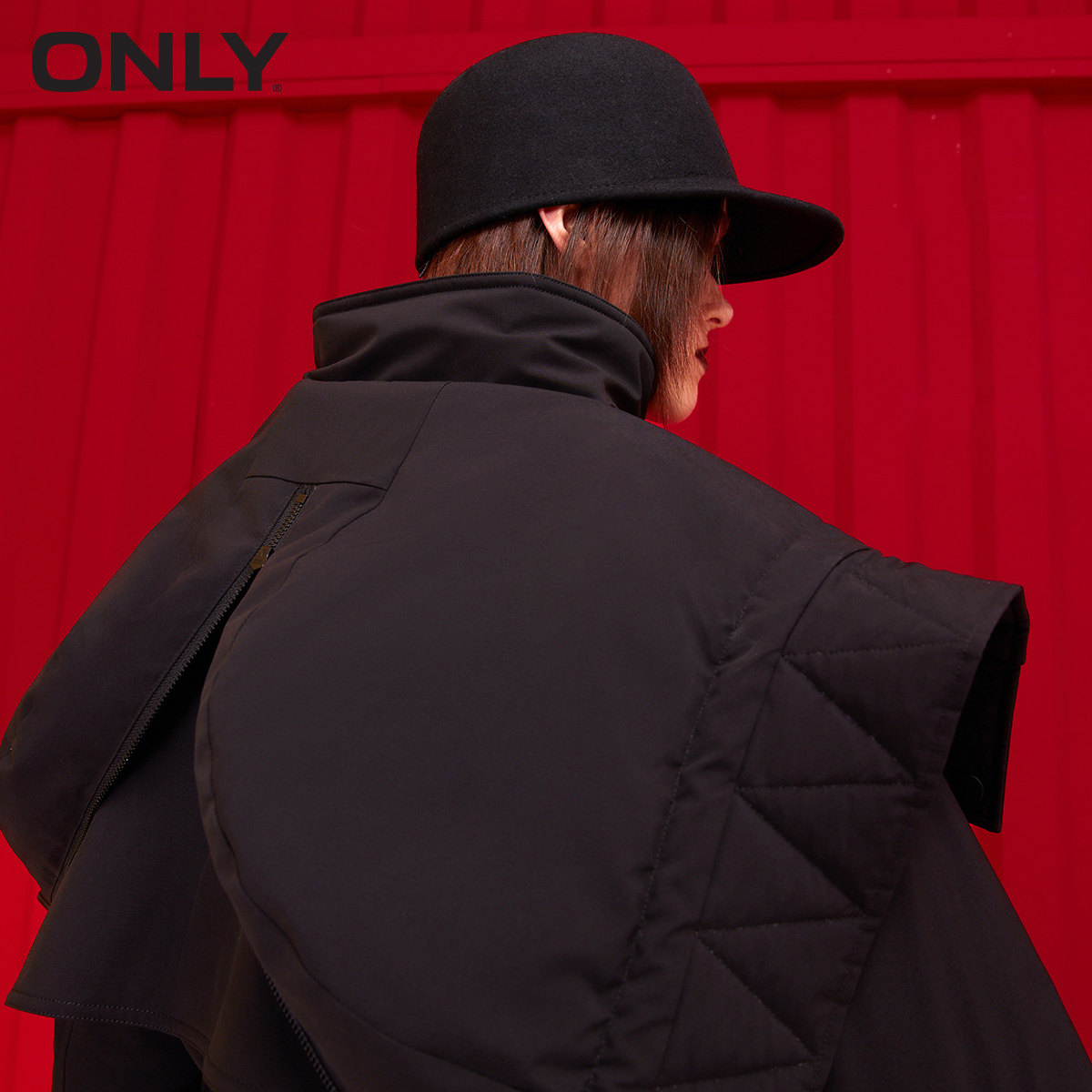 only奥莱冬季新款90收腰连帽白鸭绒 ONLYoutlets店羽绒服