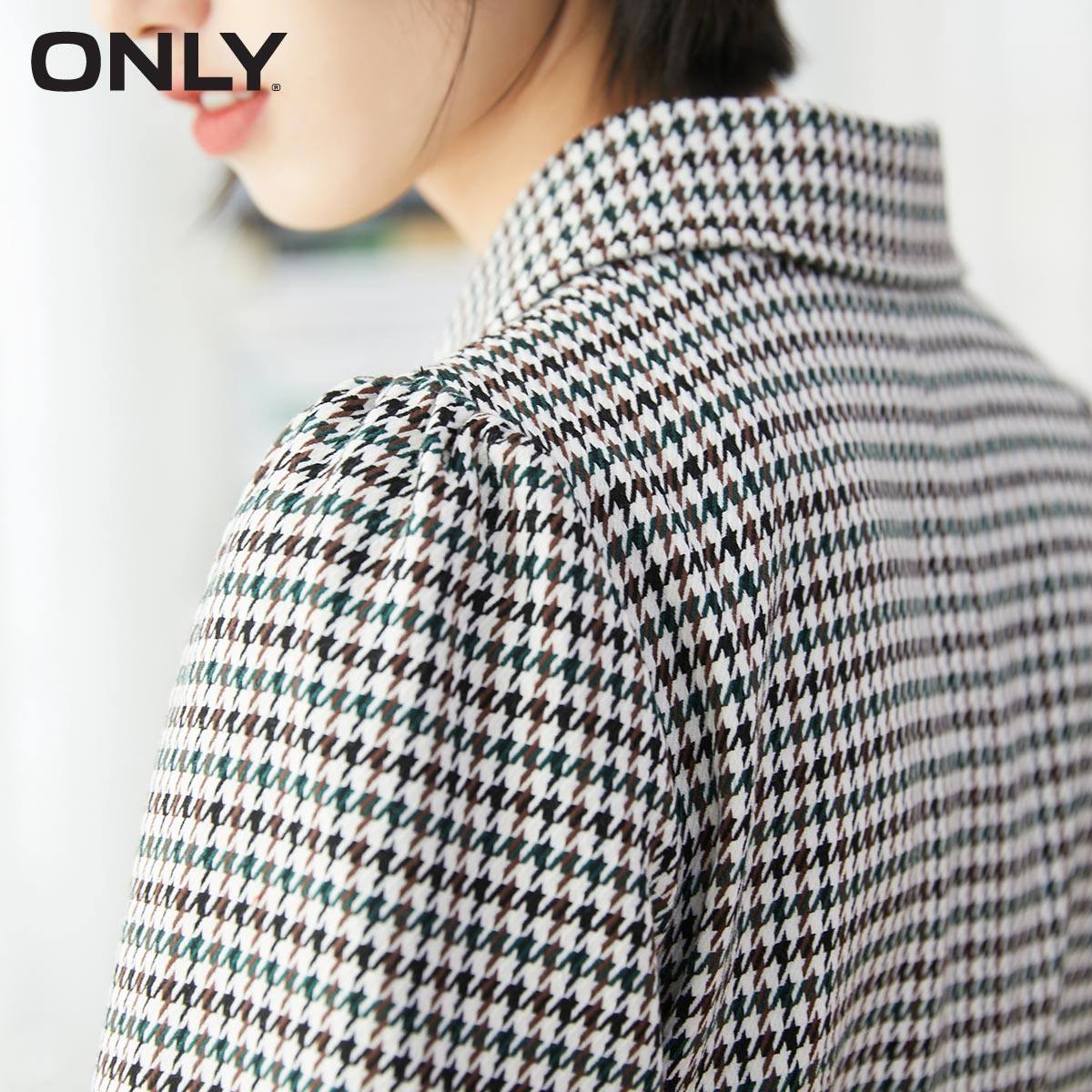 only2021秋季新款复古条纹连衣裙 ONLYoutlets店连衣裙