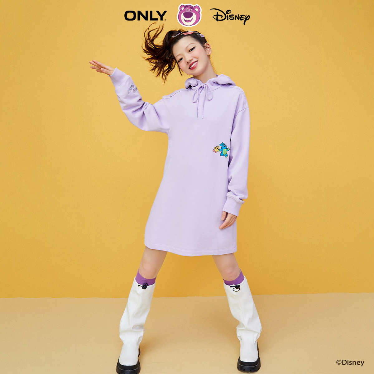 only奥莱春季新款迪士尼联名卫衣 ONLYoutlets店连衣裙