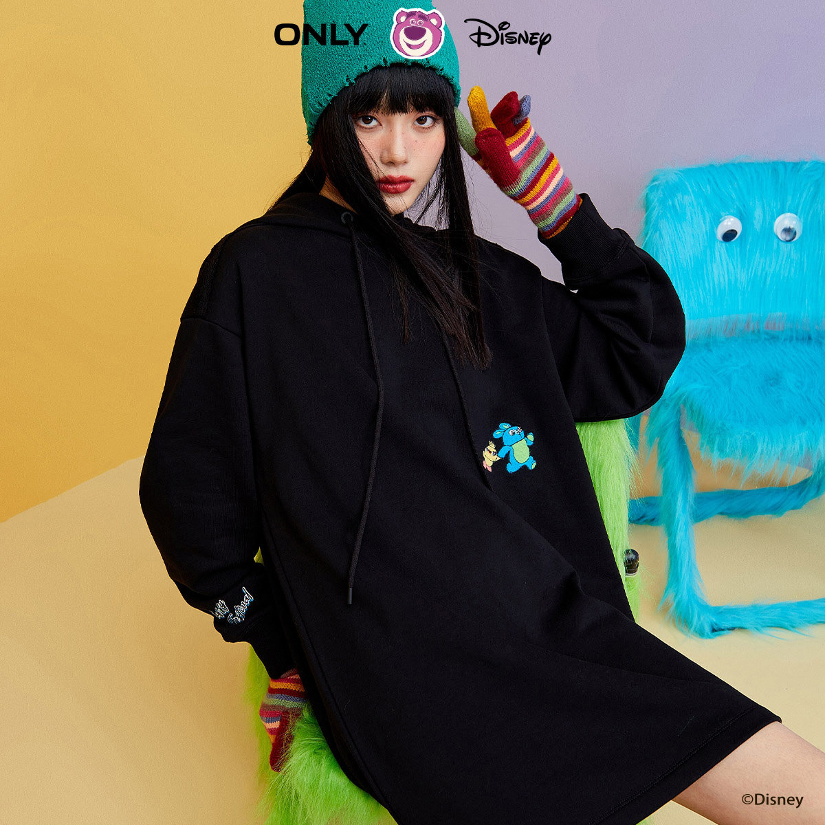 only奥莱春季新款迪士尼联名卫衣 ONLYoutlets店连衣裙