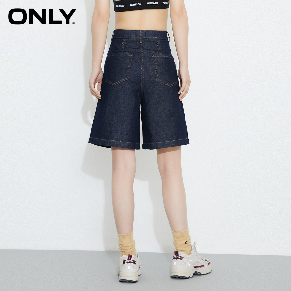 only奥莱春季新款通勤风高腰牛仔裤 ONLYoutlets店牛仔裤