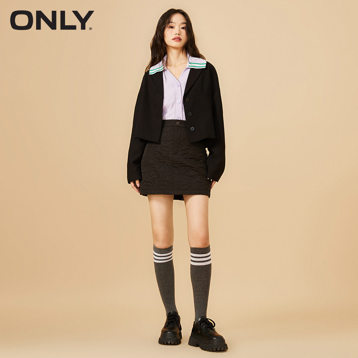 only奥莱春季新款a字心形半身裙 ONLYoutlets店半身裙