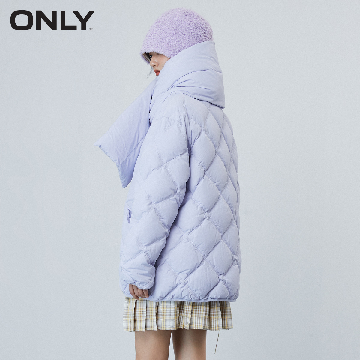 only2021冬季新款90白鸭绒 ONLYoutlets店羽绒服