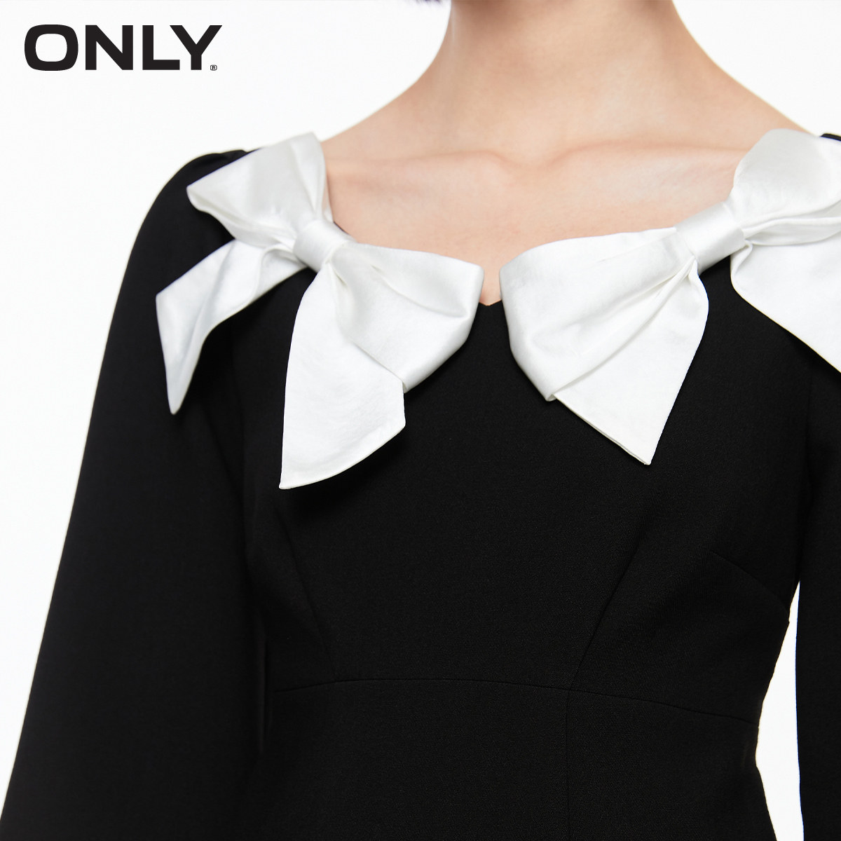 only2021冬季新款修身显瘦连衣裙 ONLYoutlets店连衣裙