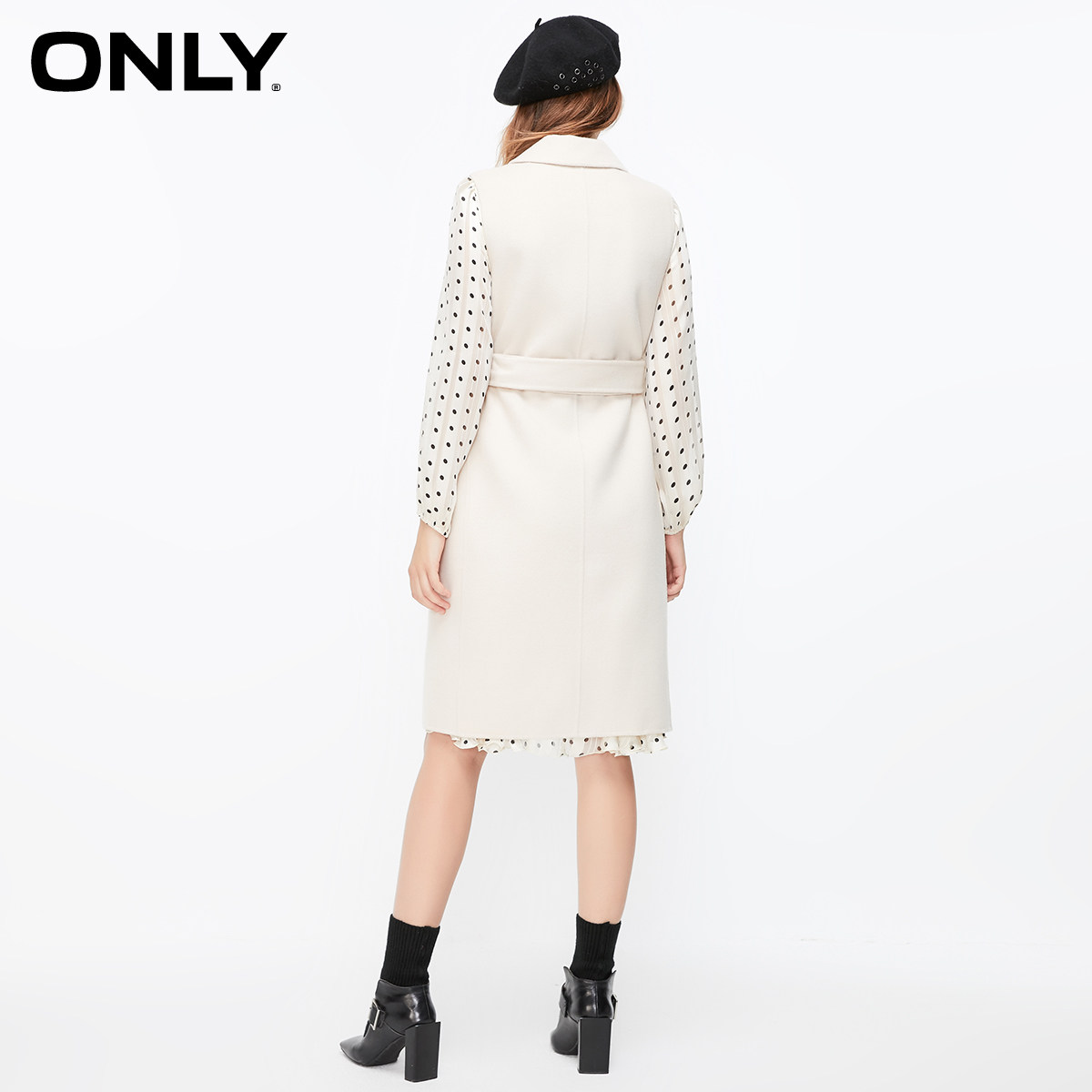 only奥莱秋季新款气质甜美收腰马甲 ONLYoutlets店毛呢外套