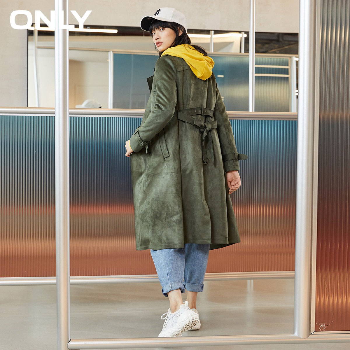 only奥莱休闲绒面立领119336524 ONLYoutlets店风衣