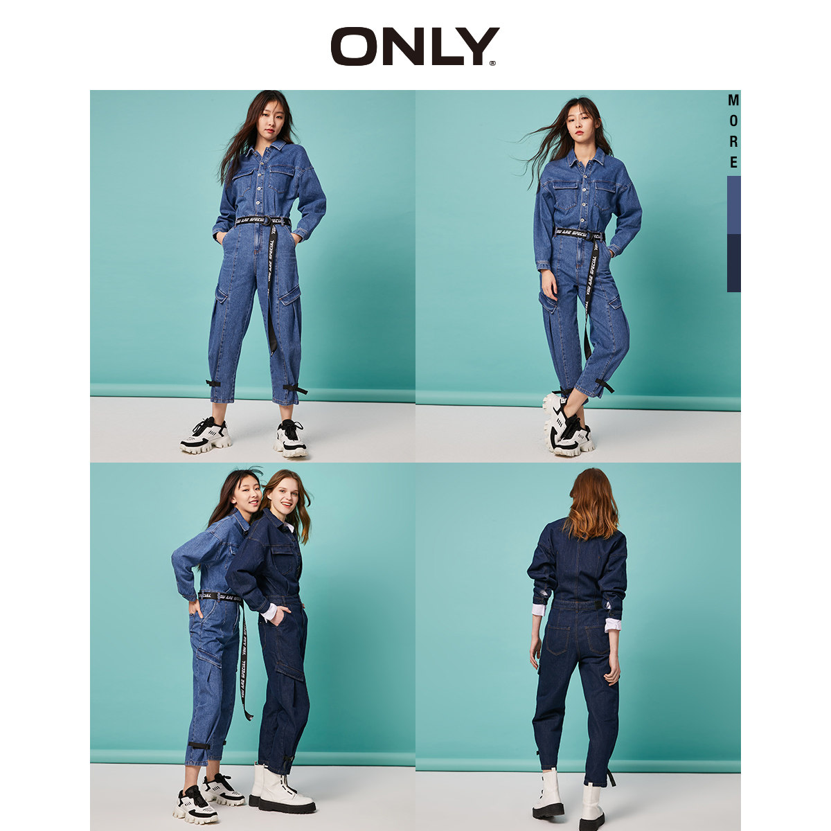 only夏季新款纯棉欧美修身连体裤 ONLYoutlets店休闲裤