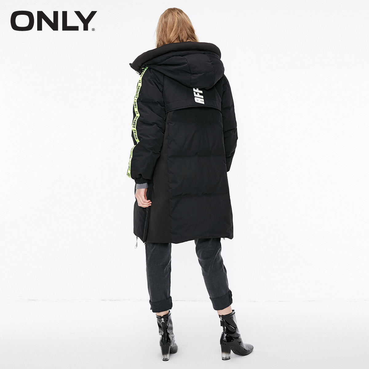 only清仓冬季新款撞色运动潮羽绒服 ONLYoutlets店羽绒服