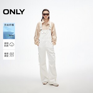 ONLY2025秋季新款宽肩带宽松直筒裤经典减龄背带裤长裤休闲裤女