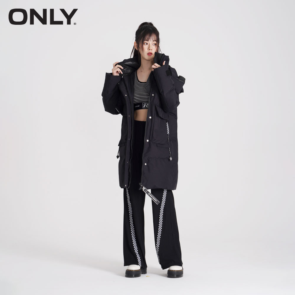 only奥莱冬季新款百搭90连帽白鸭绒 ONLYoutlets店羽绒服