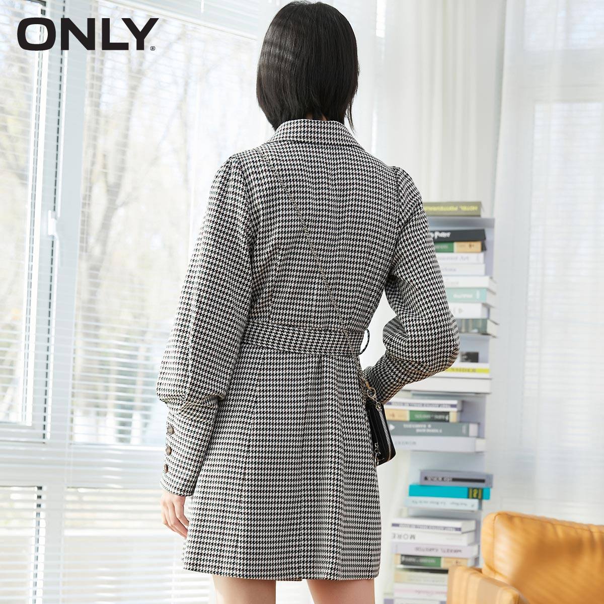 only2021秋季新款复古条纹连衣裙 ONLYoutlets店连衣裙