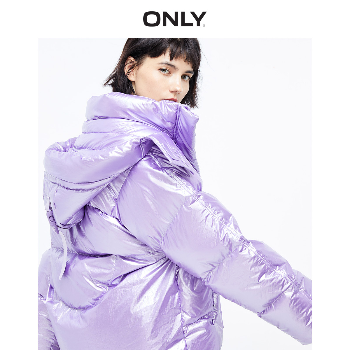 only奥莱秋季新款宽松短款羽绒服 ONLYoutlets店羽绒服