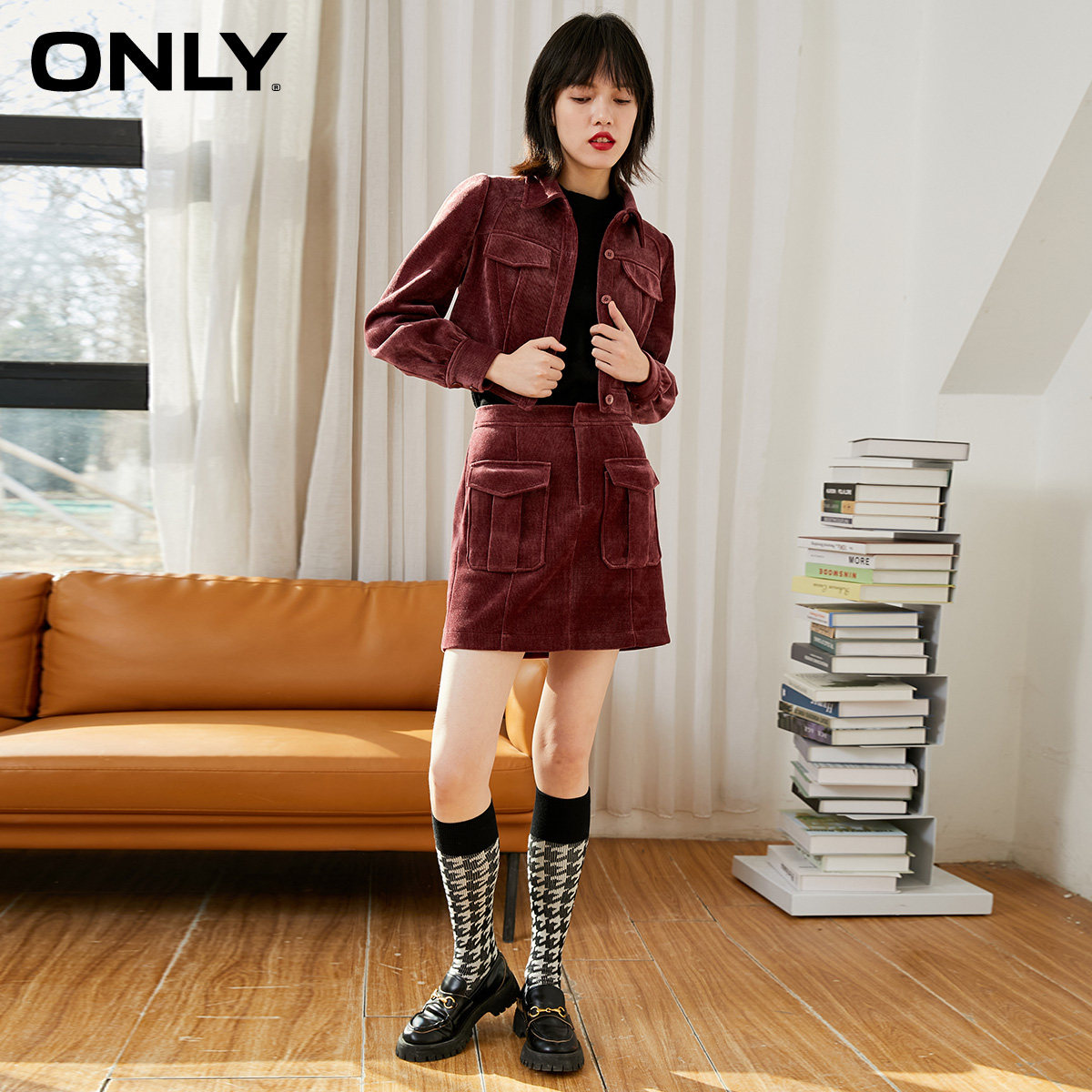 only2021秋季新款洋气简约连衣裙 ONLYoutlets店连衣裙