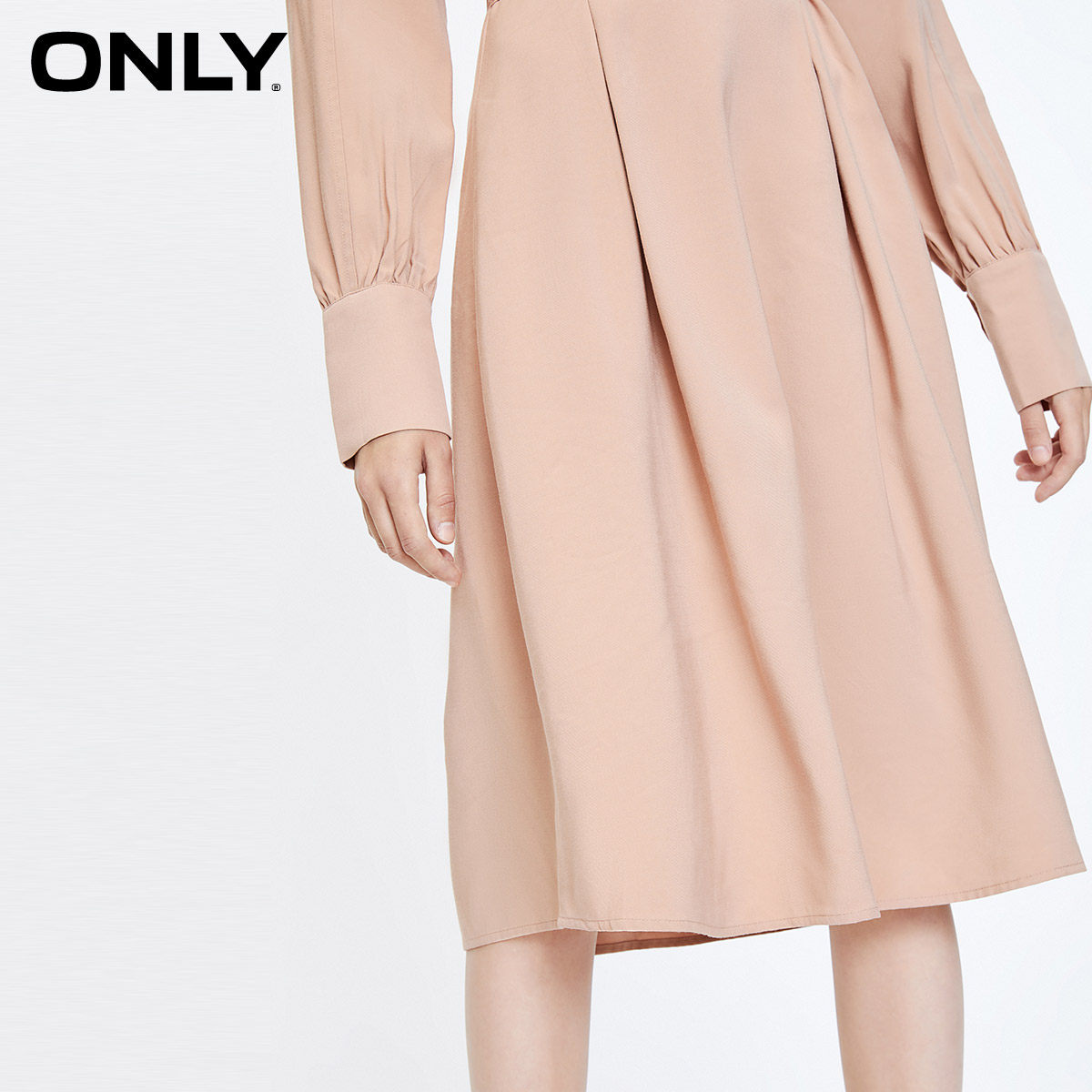 only奥莱秋季新款通勤收腰连衣裙 ONLYoutlets店连衣裙