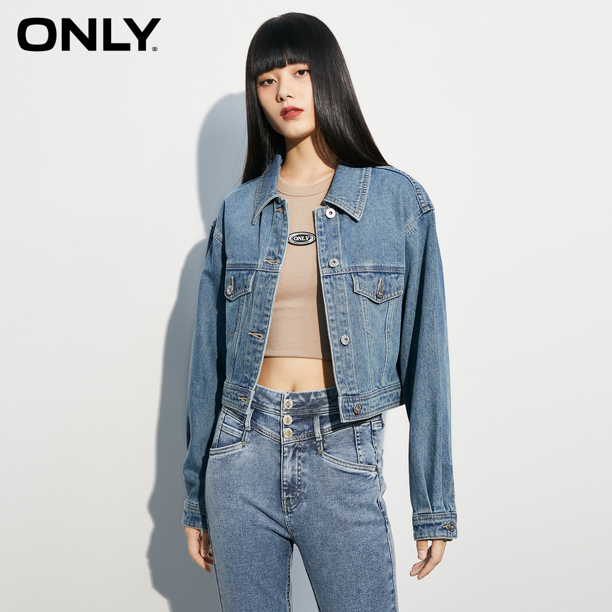 only奥莱秋冬新款设计感长袖短款 ONLYoutlets店短外套