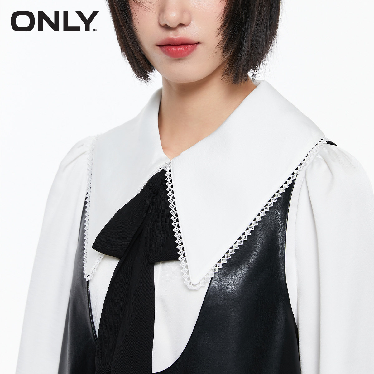 only2021冬季新款娃娃领套装连衣裙 ONLYoutlets店连衣裙