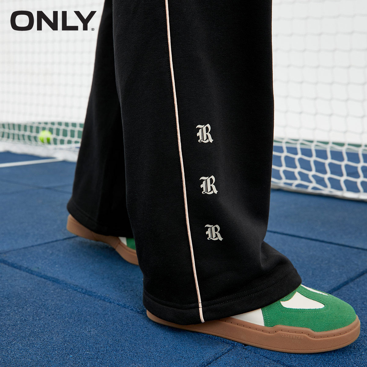 only奥莱春季新款显瘦直筒运动卫裤 ONLYoutlets店休闲裤