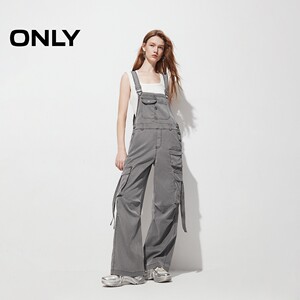 【ONLY奥莱】秋季休闲百搭简约口袋绑带背带裤休闲裤女